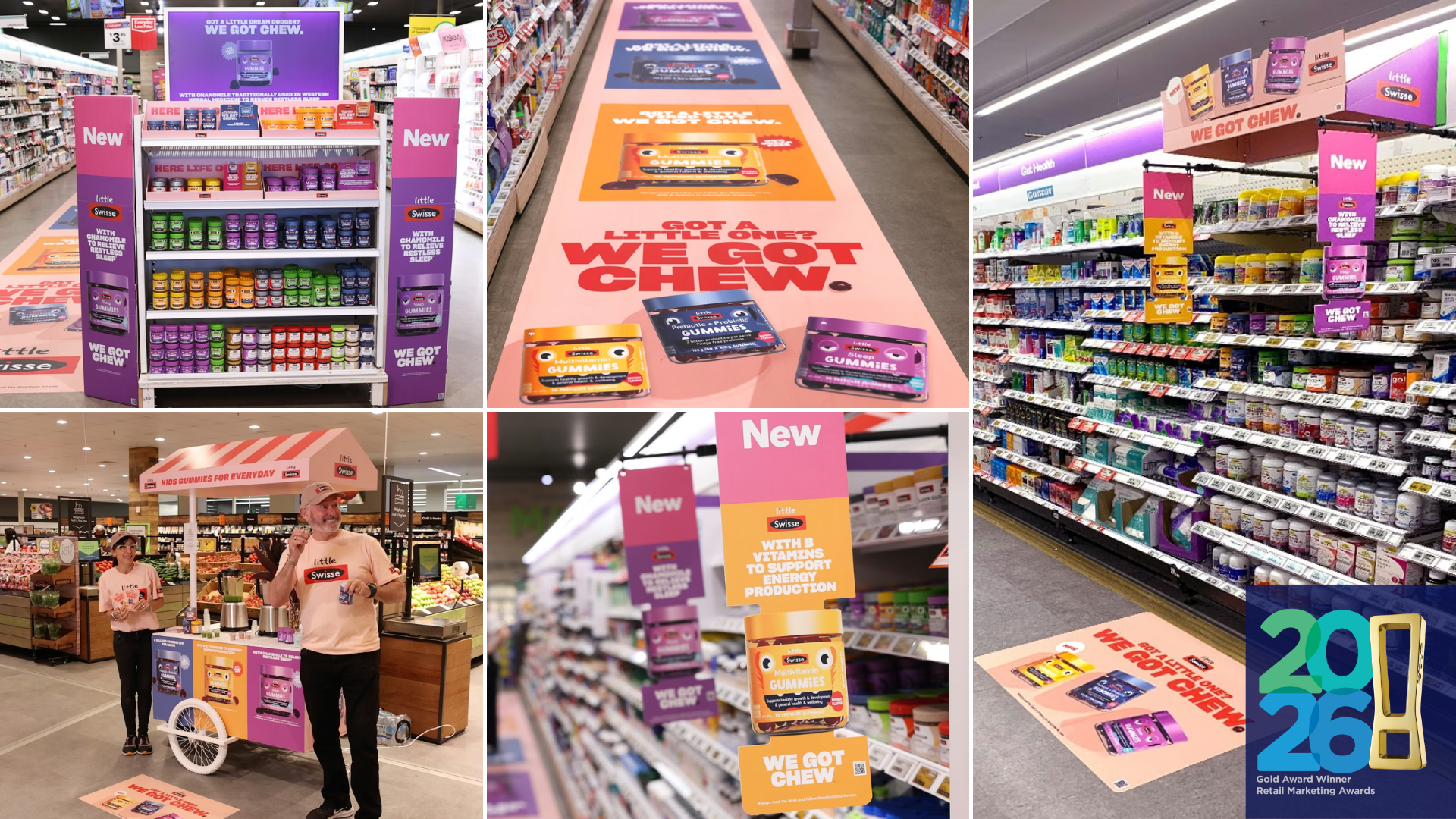 Styleprint Little Swisse Gummies Woolworths POS Display