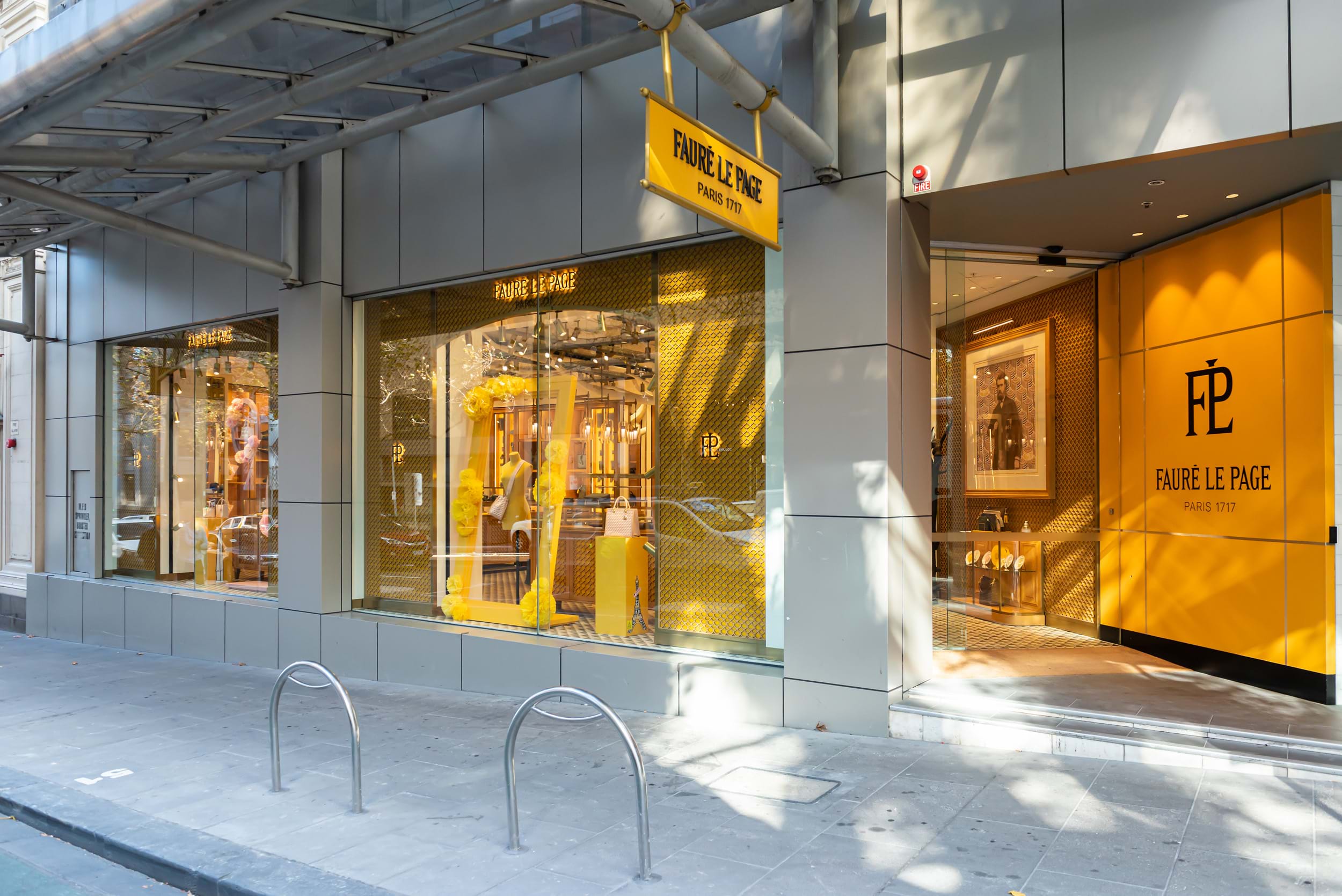 Styleprint visual merchandising activation for Faure Le Page Melbourne boutique. 